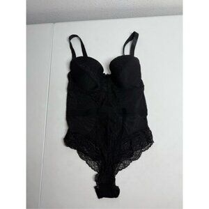 Sophie B Black Teddy Bodysuit Lace Size Large